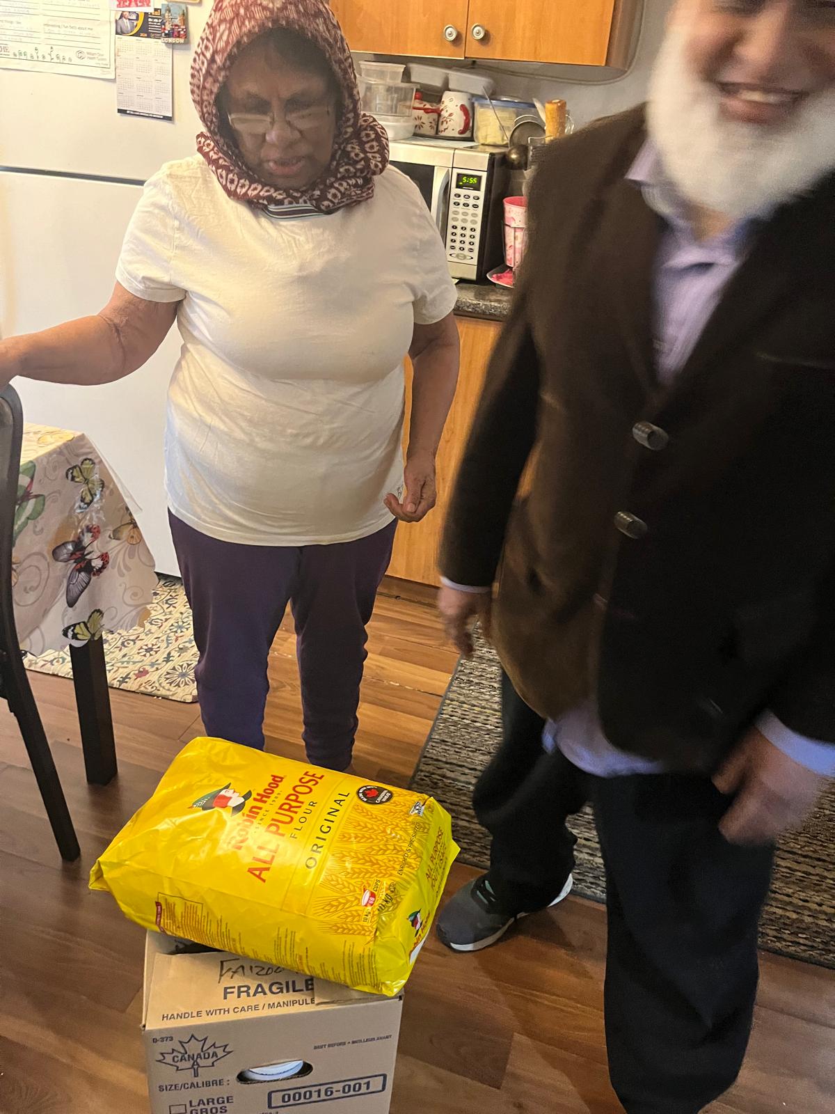 Delivering food for families